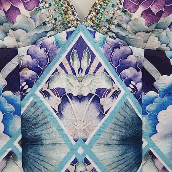 CAMILLA The Blue Market V Neck Fitted Dress Size XS b73 - Picture 12 of 16